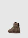 Round Toe Ankle Boots CAPE BROWN/MILITARY GREEN